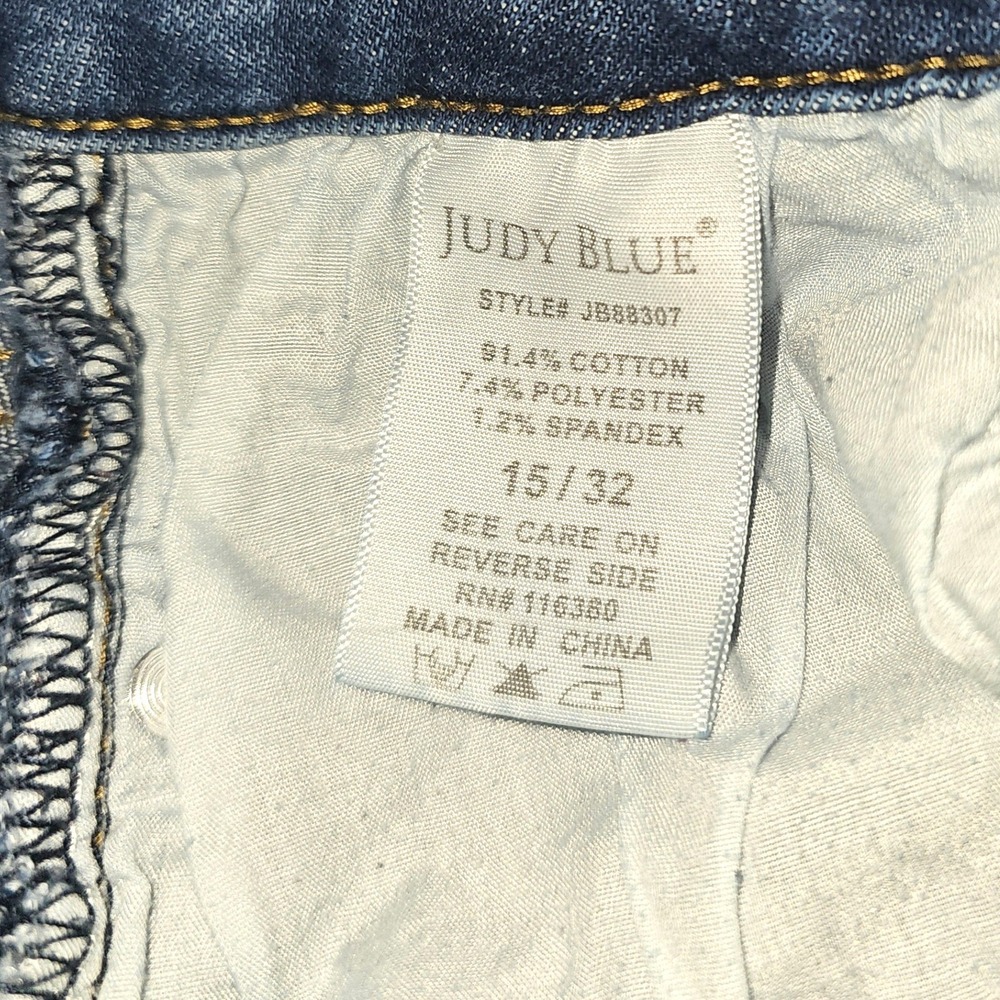 Judy Blue Button Fly Medium Wash Skinny Jeans with Thermal Patch Insert 30X29 - Picture 7 of 8
